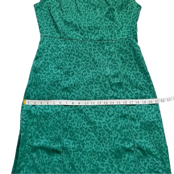 Ted Baker Green Bellana Leopard Dress sz 3 - Picture 11 of 16